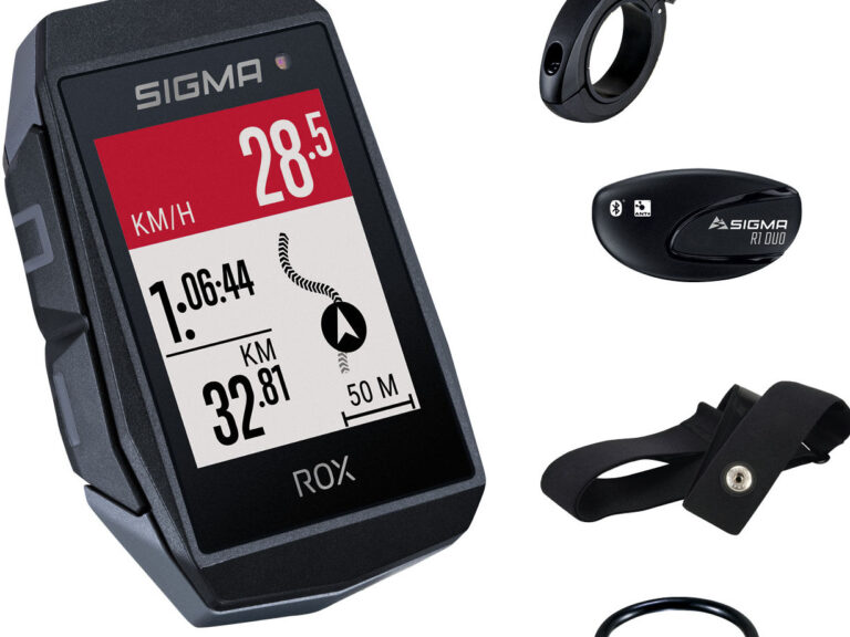 GPS Fietscomputer Sigma ROX 11.1 EVO GPS HR set met korte Butler stuurhouder - zwart