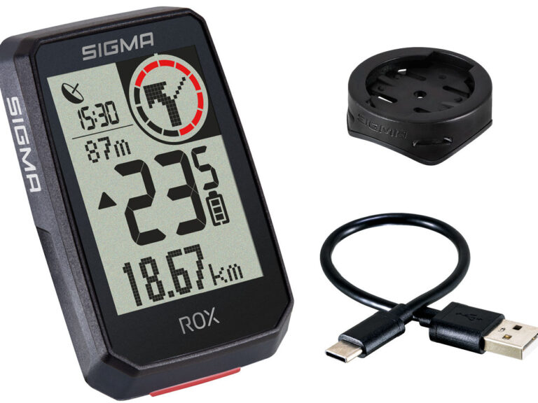 Fietscomputer GPS Sigma ROX 2.0 met standaard stuurhouder - zwart