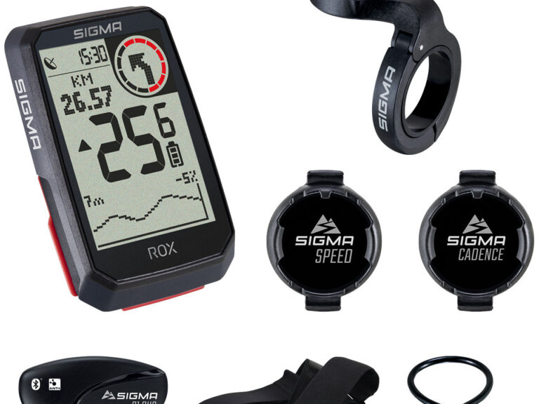 GPS Fietscomputer Sigma ROX 4.0 GPS HR + CADANS set met overclamp Butler stuurhouder - zwart