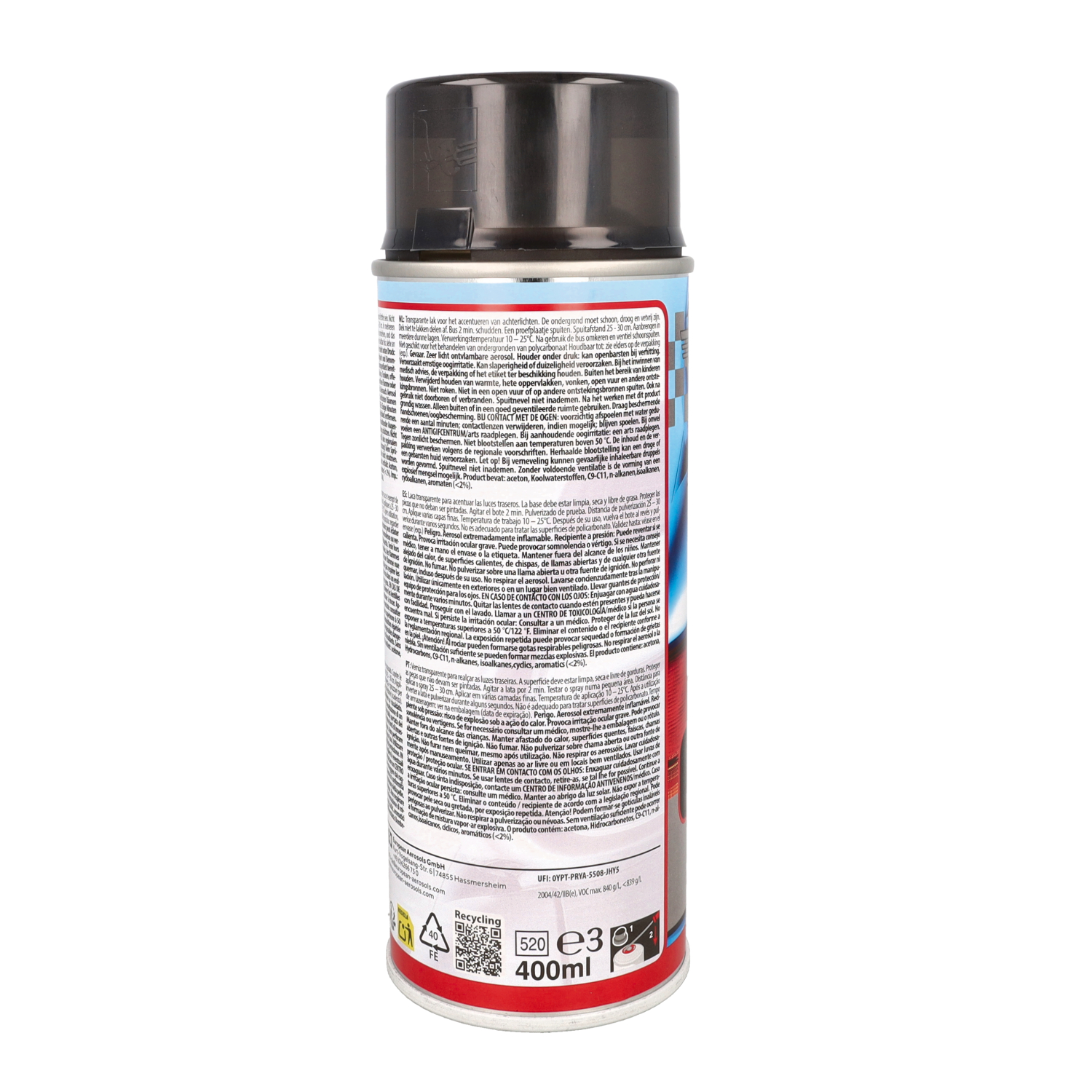 Spuitlak Motip Black Light 400ml Spuitbus 00260 - Afbeelding 3