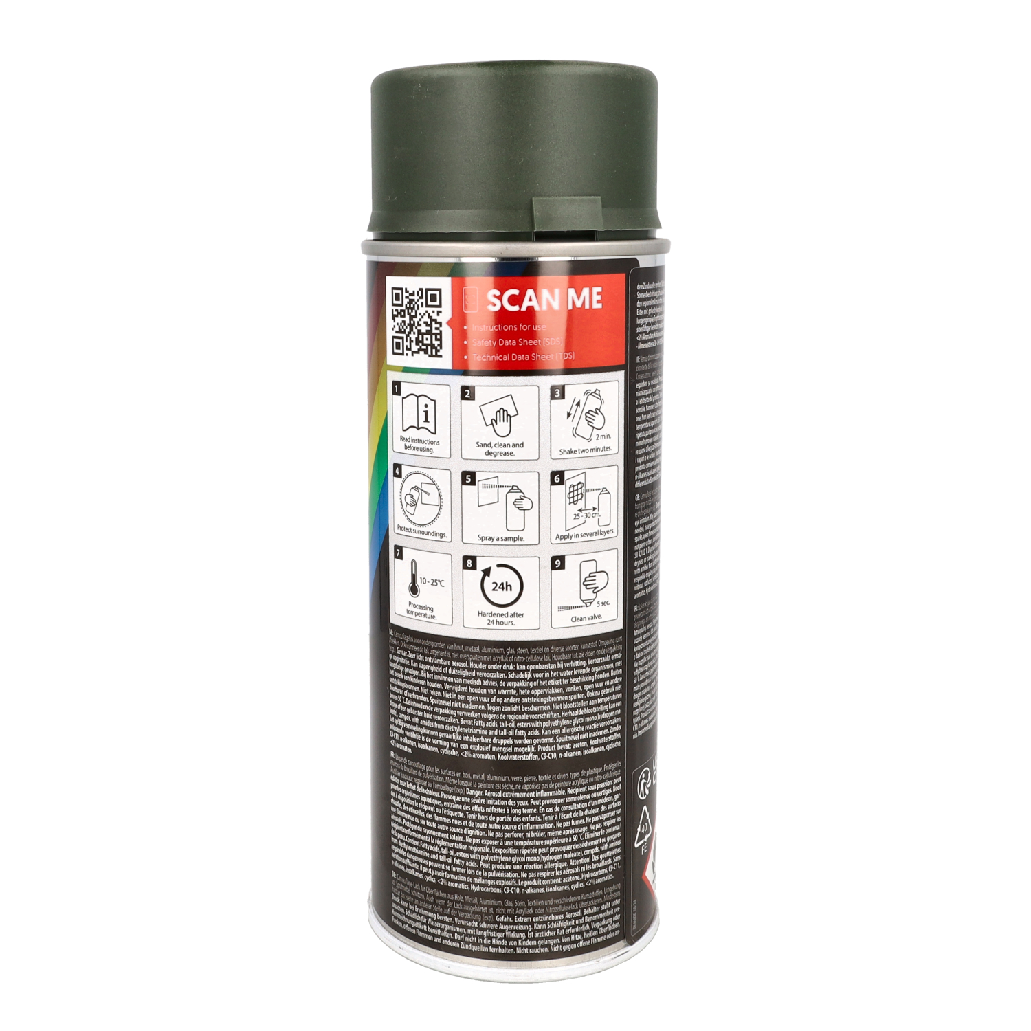 Spuitlak Motip camouflage 400ml spuitbus groen 04203 - Afbeelding 3