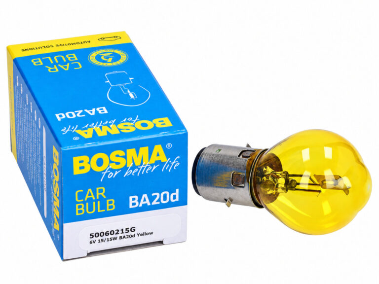 Lamp 6V Bosma 15/15W BA20D geel 1pcs