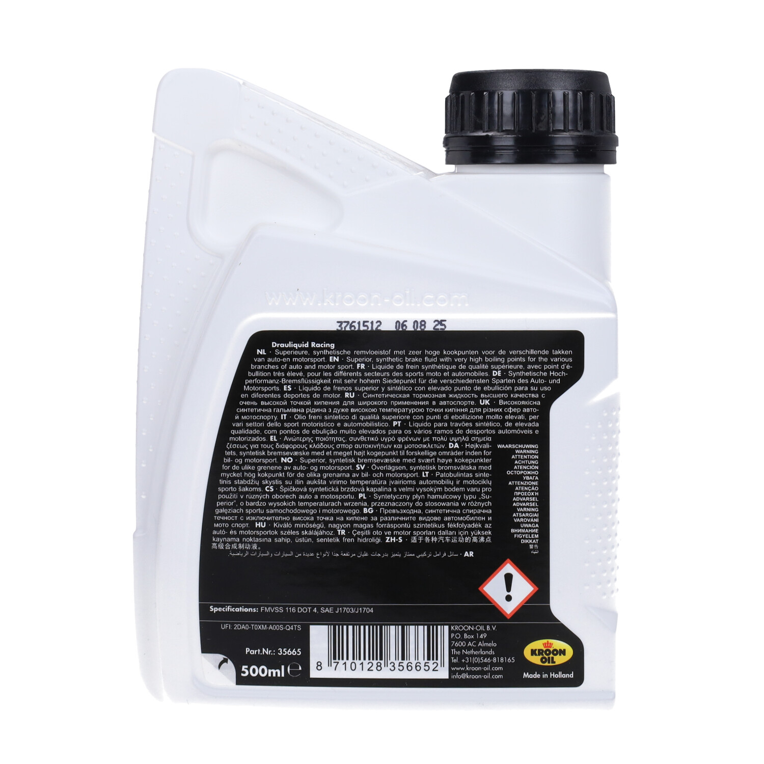 Remvloeistof Kroon Dot 4 Racing 500ml Fles - Afbeelding 3