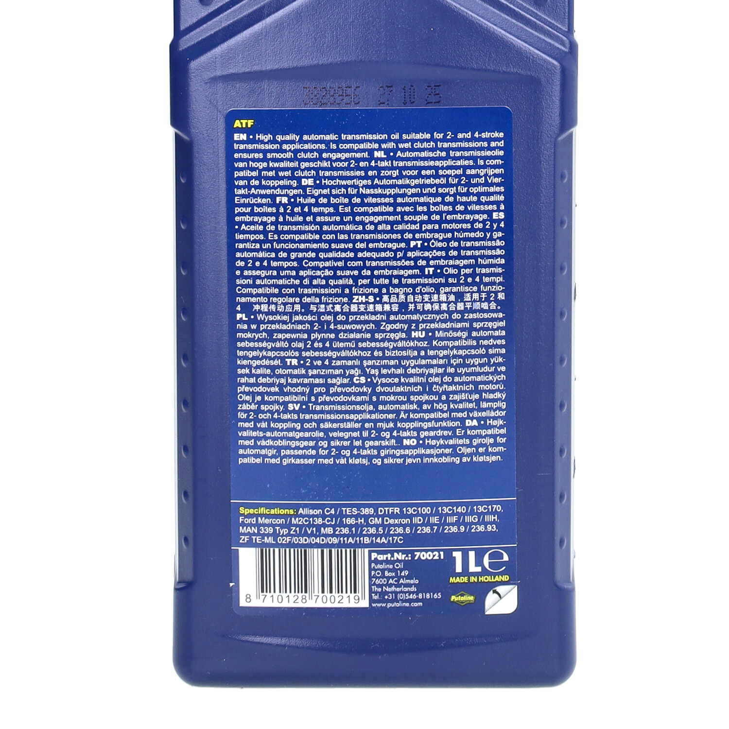 Transmissie-olie Putoline Atf 2t + 4t 1l Fles 70021 - Afbeelding 4