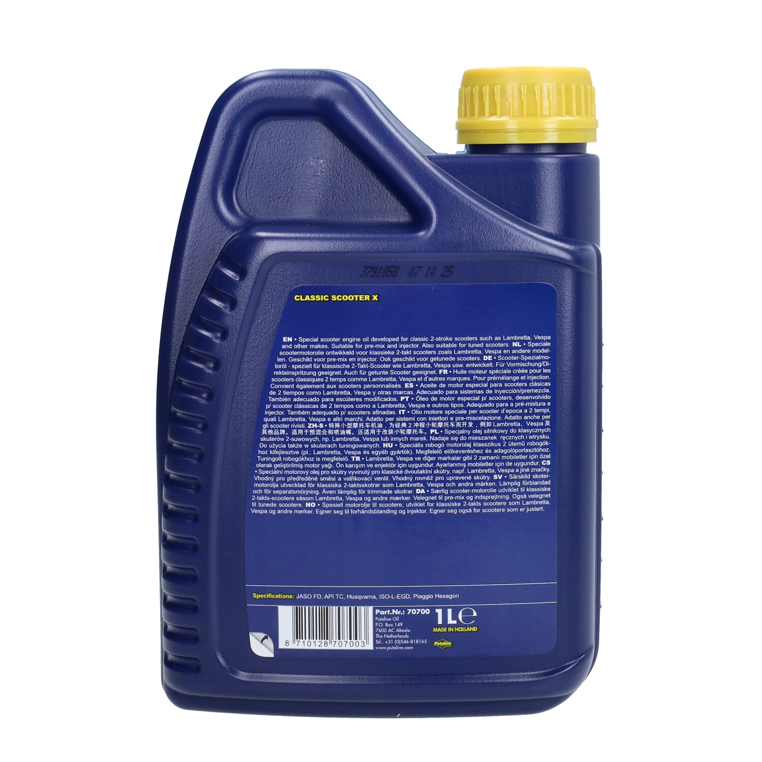 2-takt olie Putoline synthetisch classic scooter x 1l Fles 70700 - Afbeelding 3
