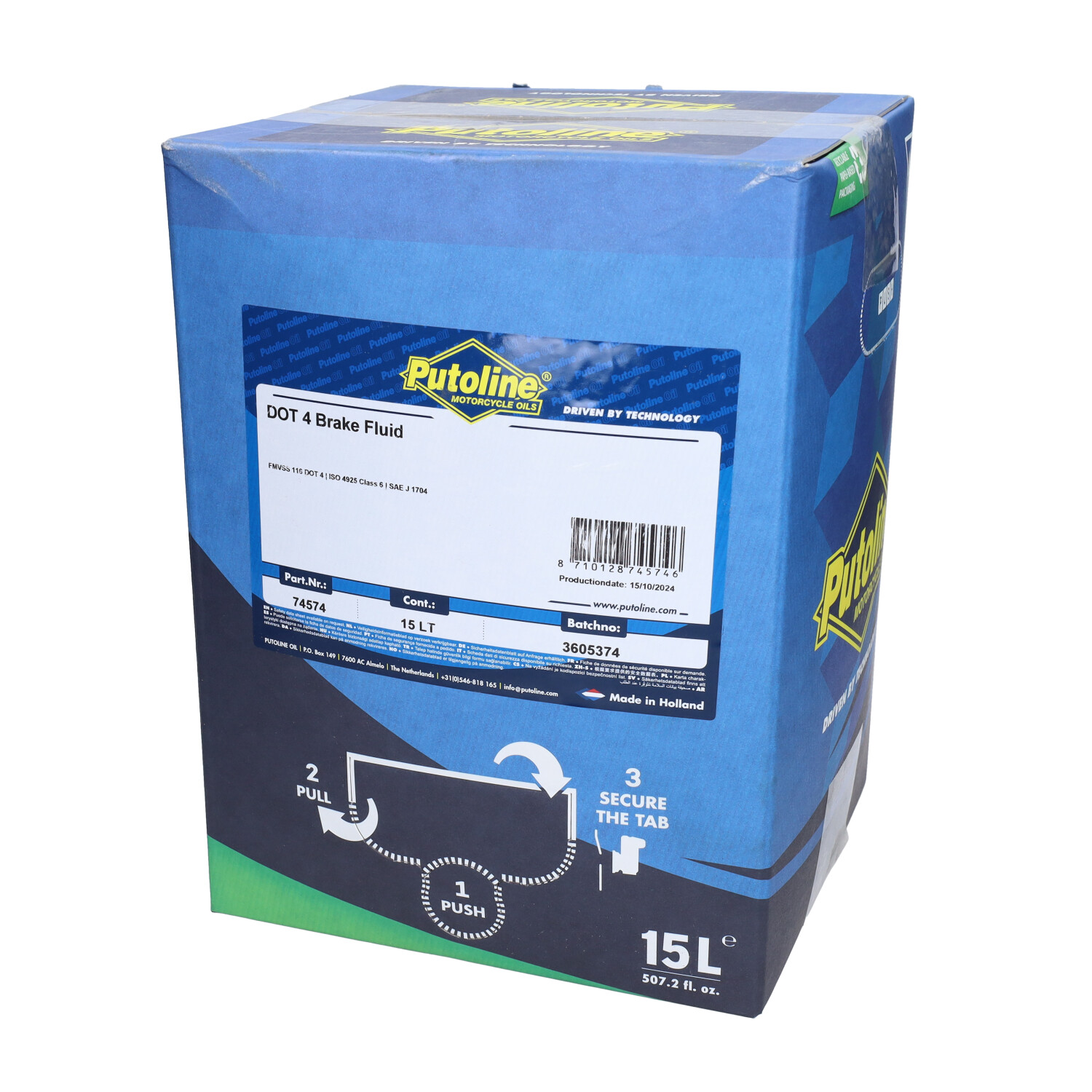 Remvloeistof Putoline Bag-in-box Dot4 15l 74574 - Afbeelding 3