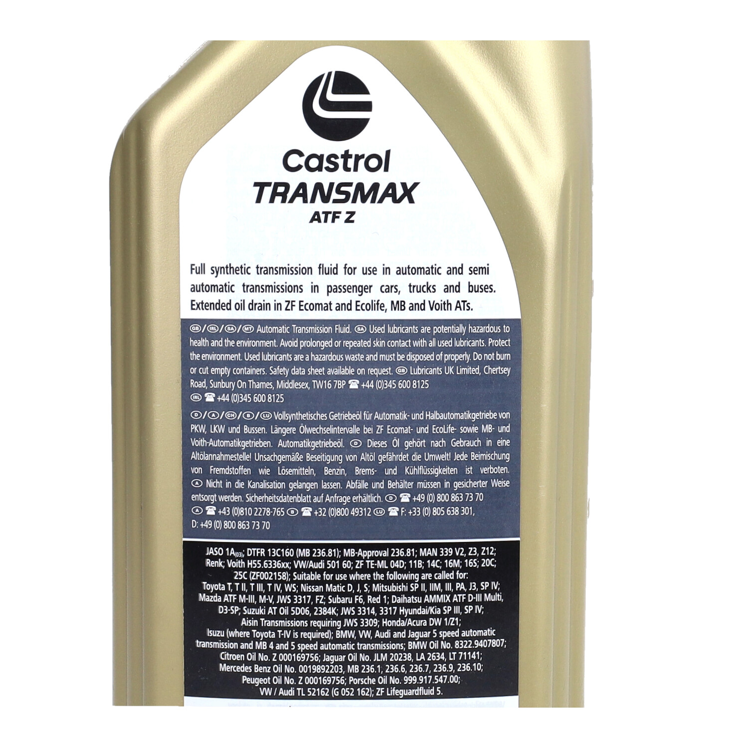 Transmissie-olie Castrol Atf Transmax Z 1l Fles 15f0b8 - Afbeelding 4