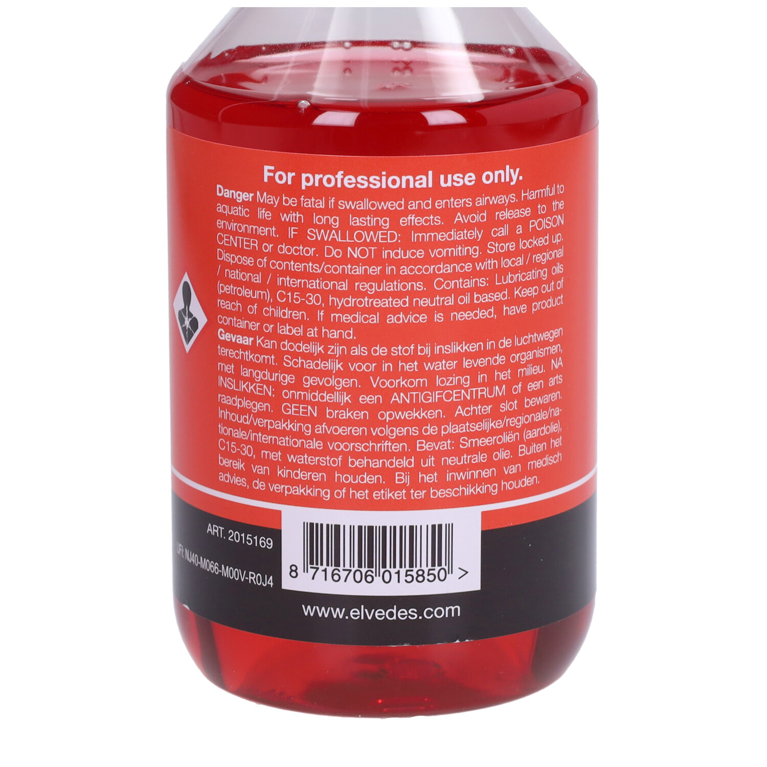 Remvloeistof Elvedes Mineraal 250ml Fles Rood Fatbike, Fiets - Afbeelding 3