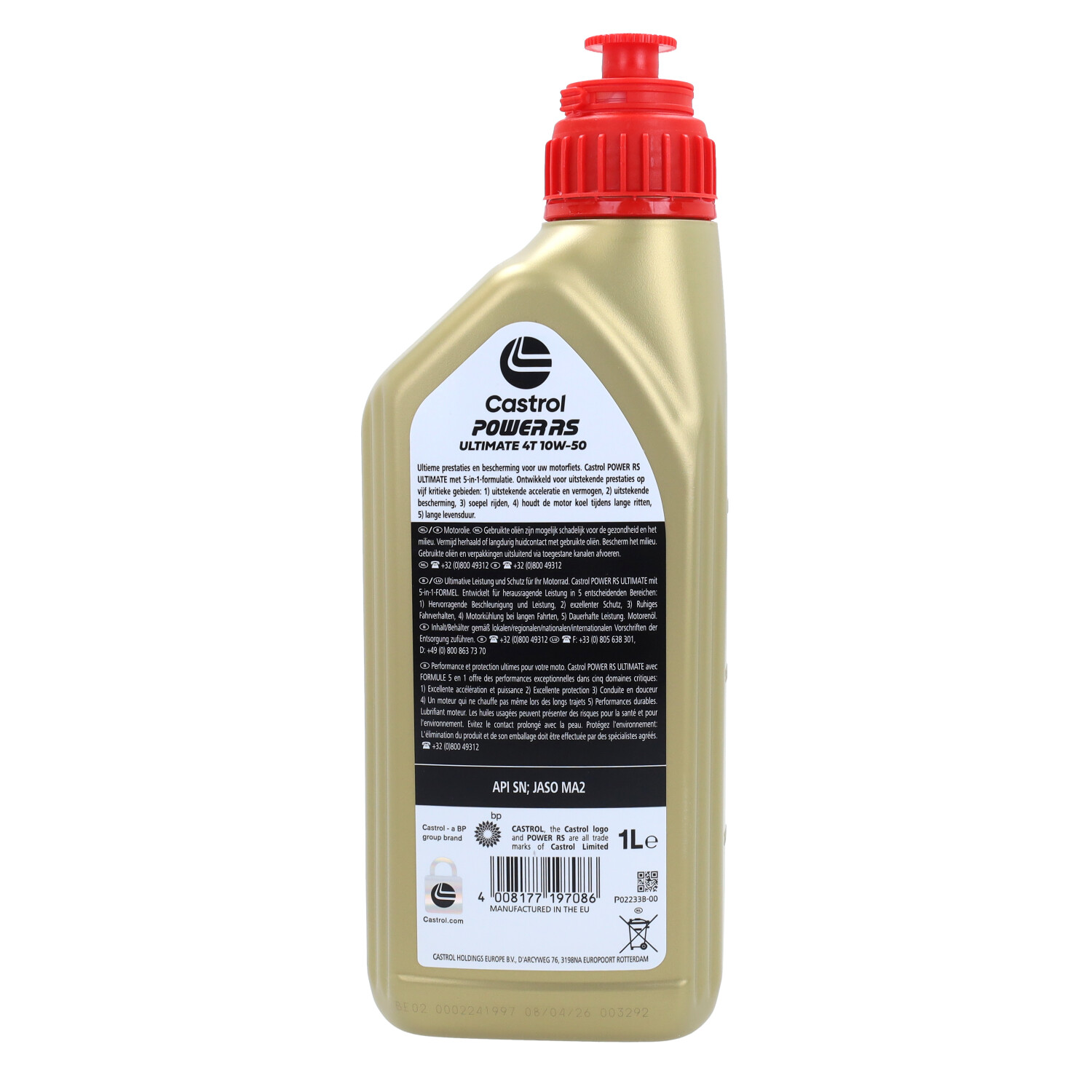 Motorolie Castrol 10w50 4t Power Rs 1l 16002c - Afbeelding 3