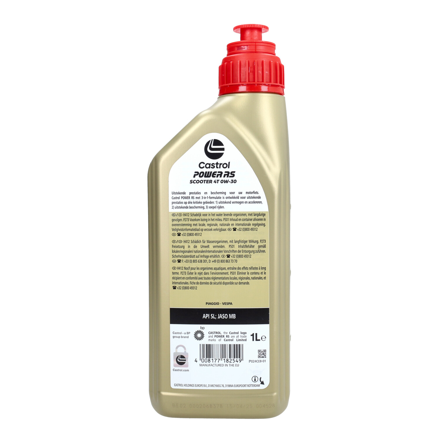 Motorolie Castrol 0w30 4t Power Rs 1l Vespa, Piaggio 15f52a - Afbeelding 3