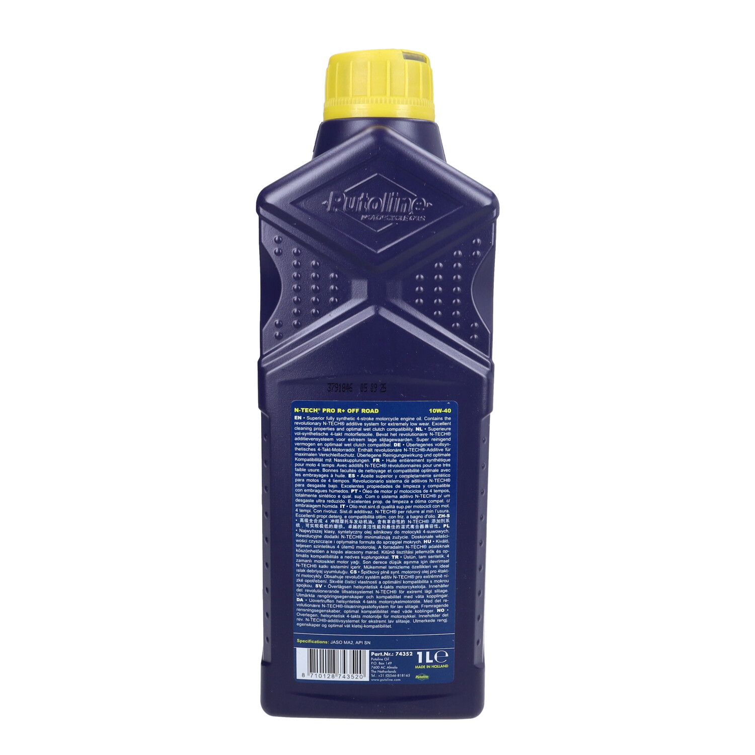 Motorolie Putoline 10W40 vol synth. n-tech® pro r+ off road 1l Fles 74352 - Afbeelding 3