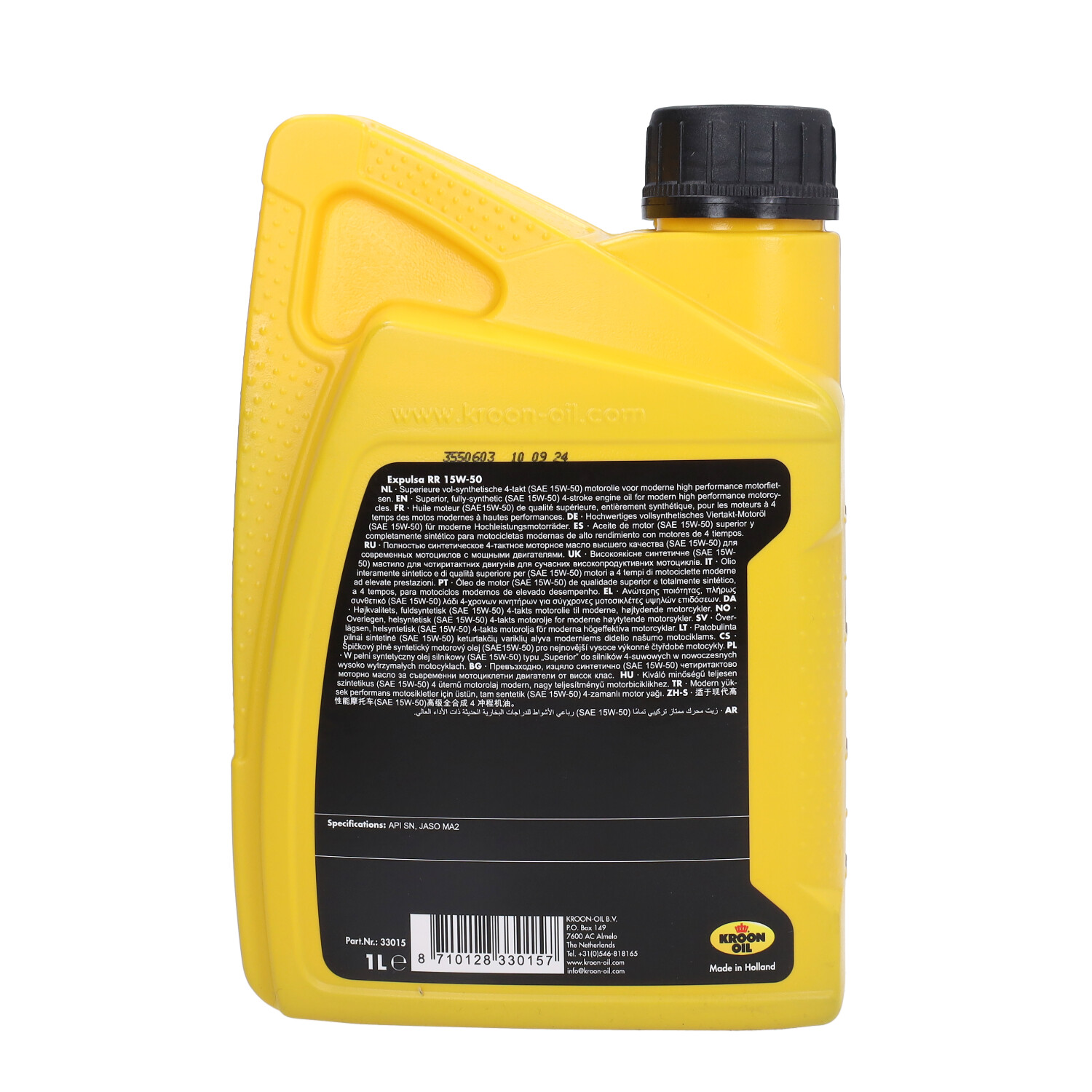 Motorolie Kroon 15w50 Vol Synth. Expulsa Rr (schakel) 1l Fles 33015 - Afbeelding 3