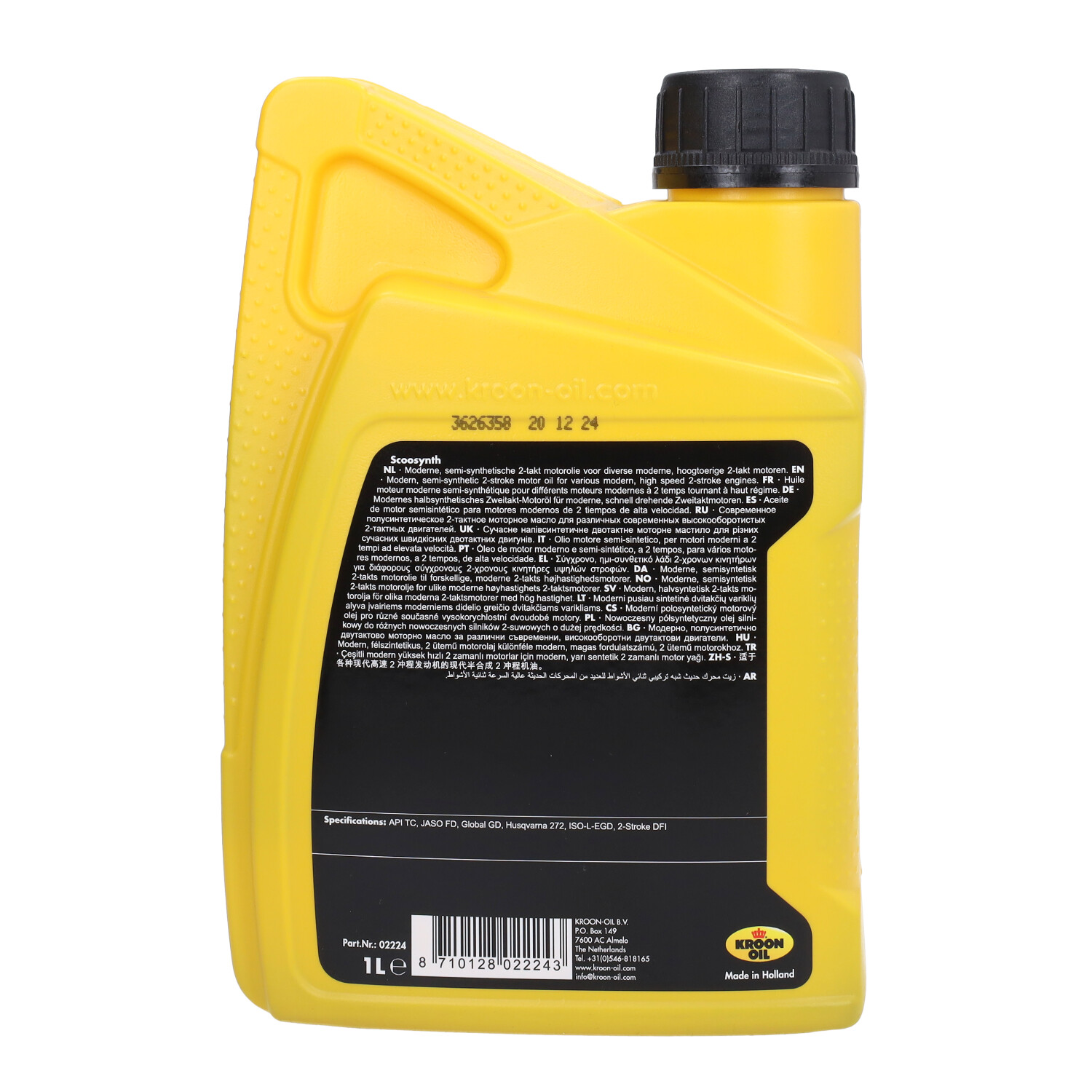 2-takt Olie Kroon Half Synth 1l Fles Scooter 02224 - Afbeelding 3