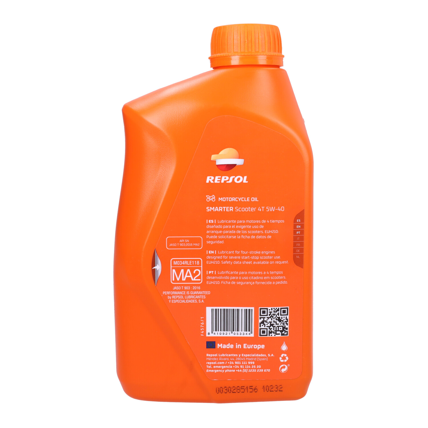 Motorolie Repsol 5w40 Vol Synth. Scooter (piaggio) 1l Fles - Afbeelding 3