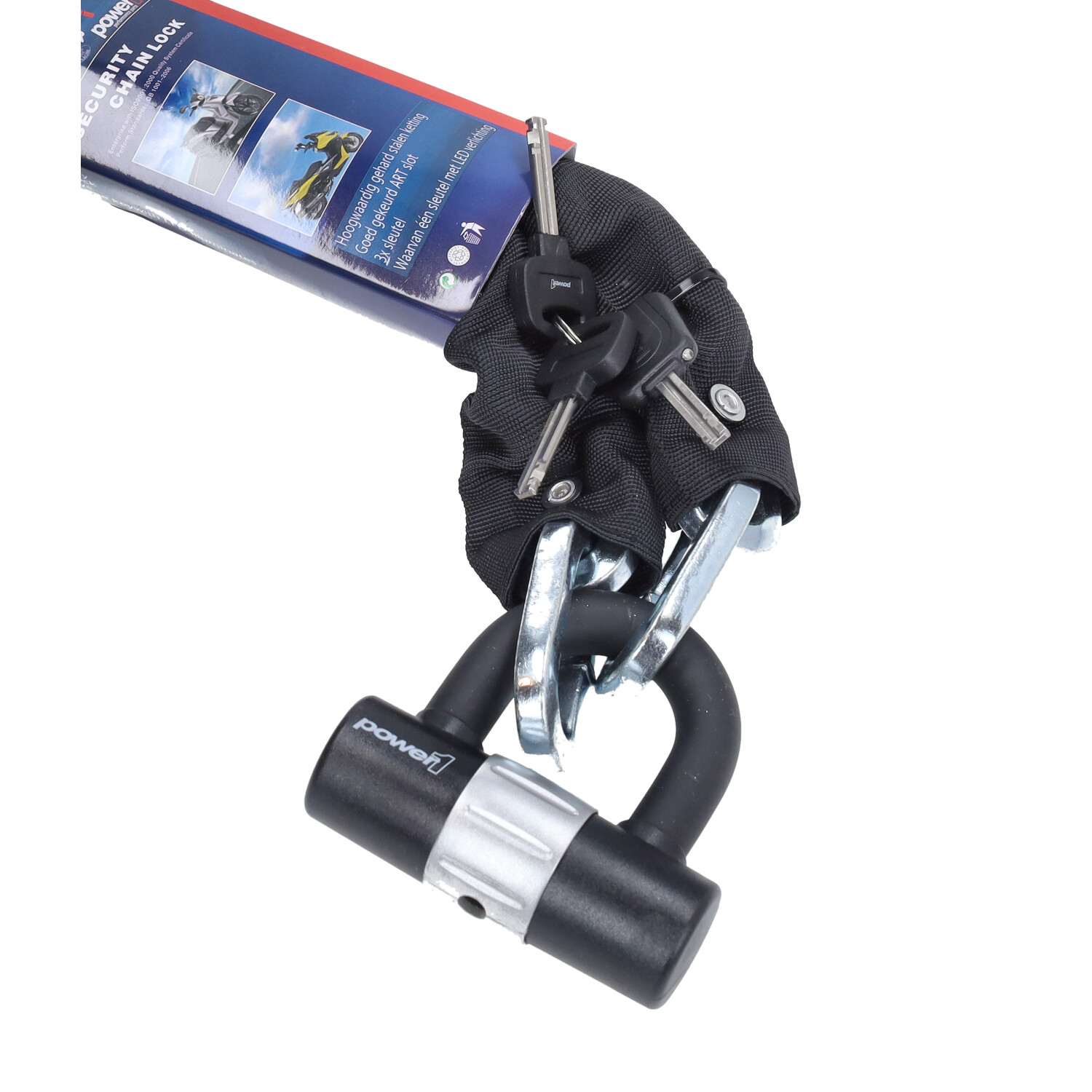Kettingslot Power1 + U-beugel Art 3-sterren 120cm - Afbeelding 3