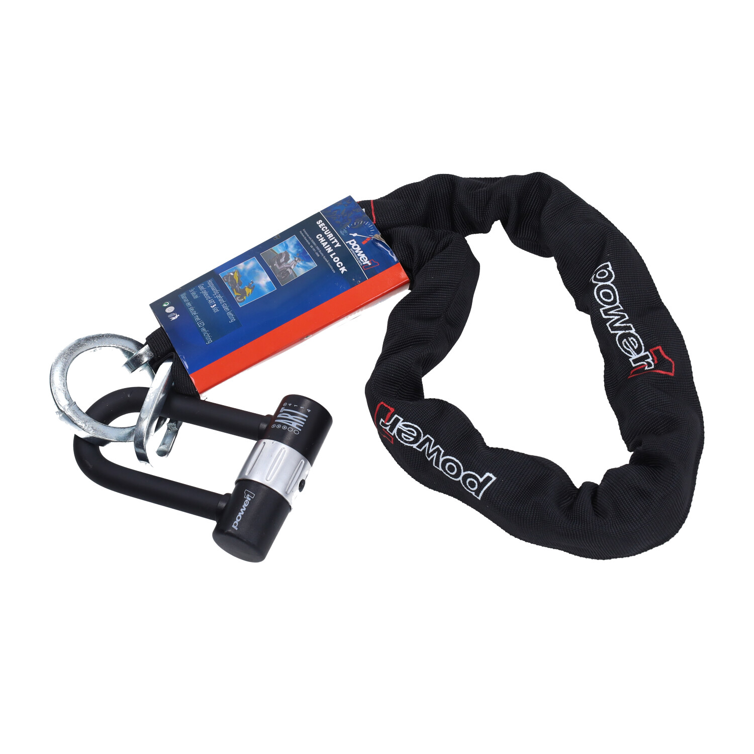 Kettingslot Power1 + Verlengde U-beugel Art 3-sterren Loop 120cm - Afbeelding 3