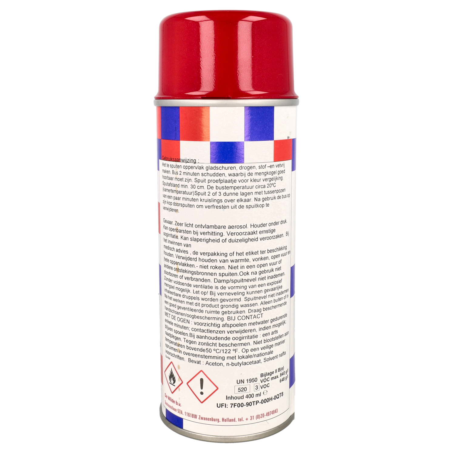 Spuitlak Quick Kymco 400ml Spuitbus Rood K-pipe, Vitality - Afbeelding 3