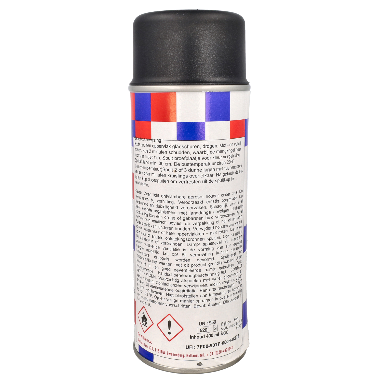 Spuitlak Quick Kymco 400ml Spuitbus Zwart Mat New Like, People-s - Afbeelding 3