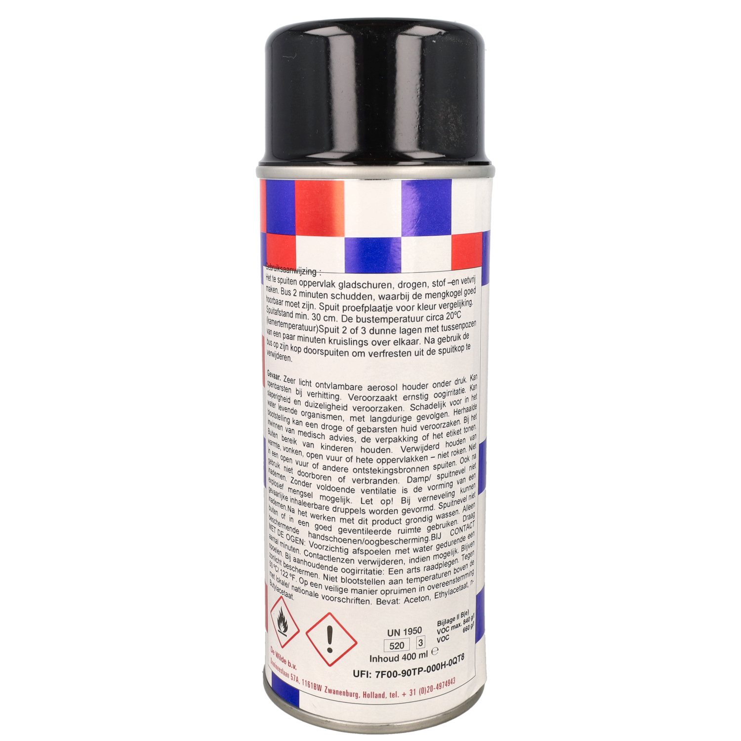 Spuitlak Quick Zwart 94 400ml Spuitbus Primavera, Sprint, Vespa Lx - Afbeelding 3