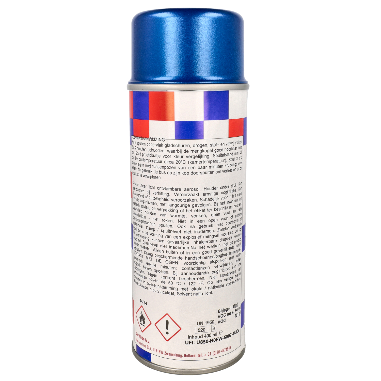 Spuitlak Quick Blauw 261/a Azurro Vespa 400ml Spuitbus Sprint - Afbeelding 3
