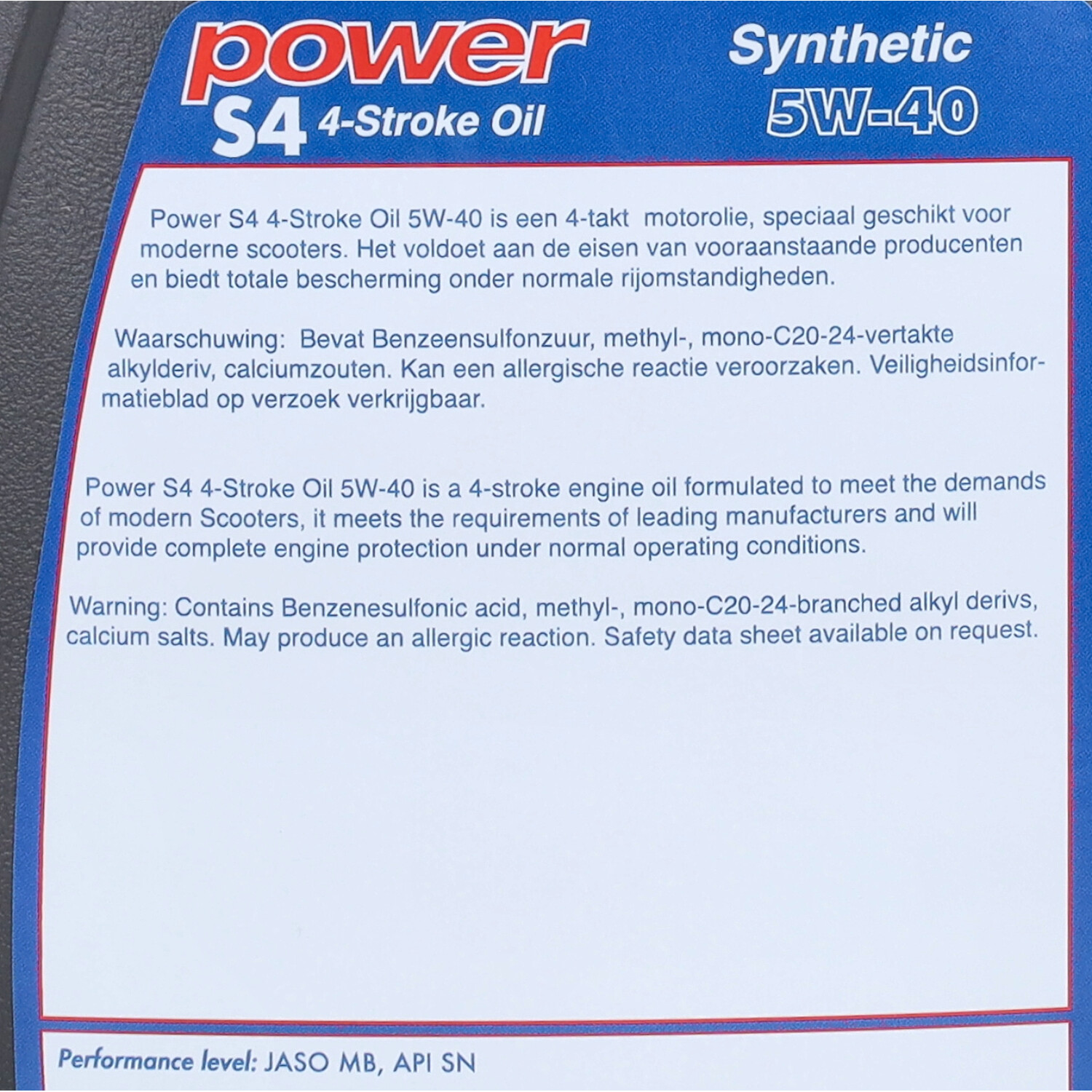 Motorolie Power1 5w40 Synthetisch (vespa) 1l - Afbeelding 3