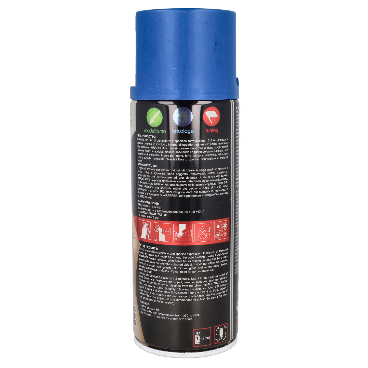 Spuitlak Wrapper Blauw Plastidip 400ml Spuitbus=op=op - Afbeelding 3