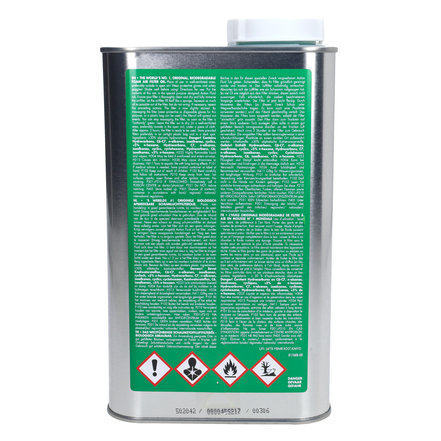 Luchtfilter Putoline olie bio fluid 1l blik 70030 - Afbeelding 3