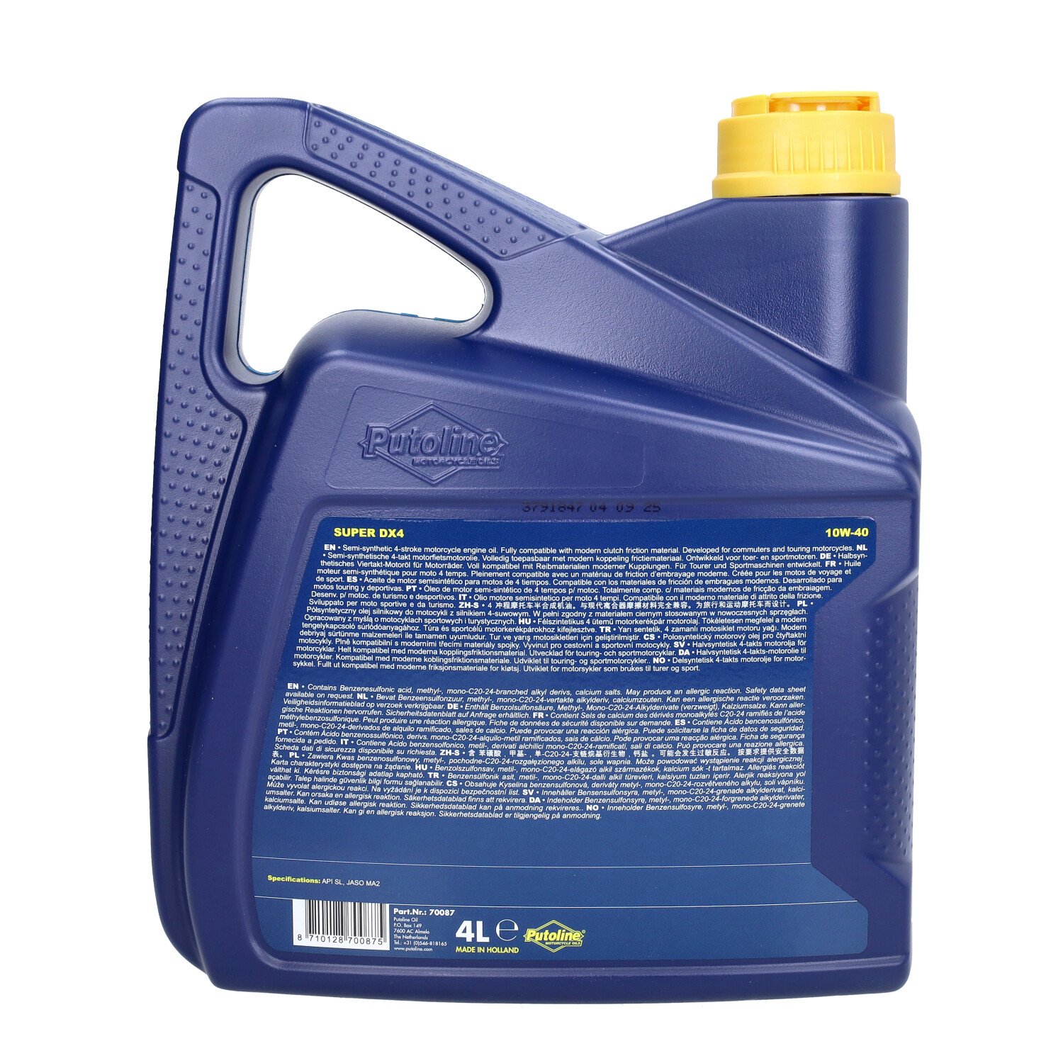 Motorolie Putoline 10w40 Dx4 4l Fles 70087 - Afbeelding 3