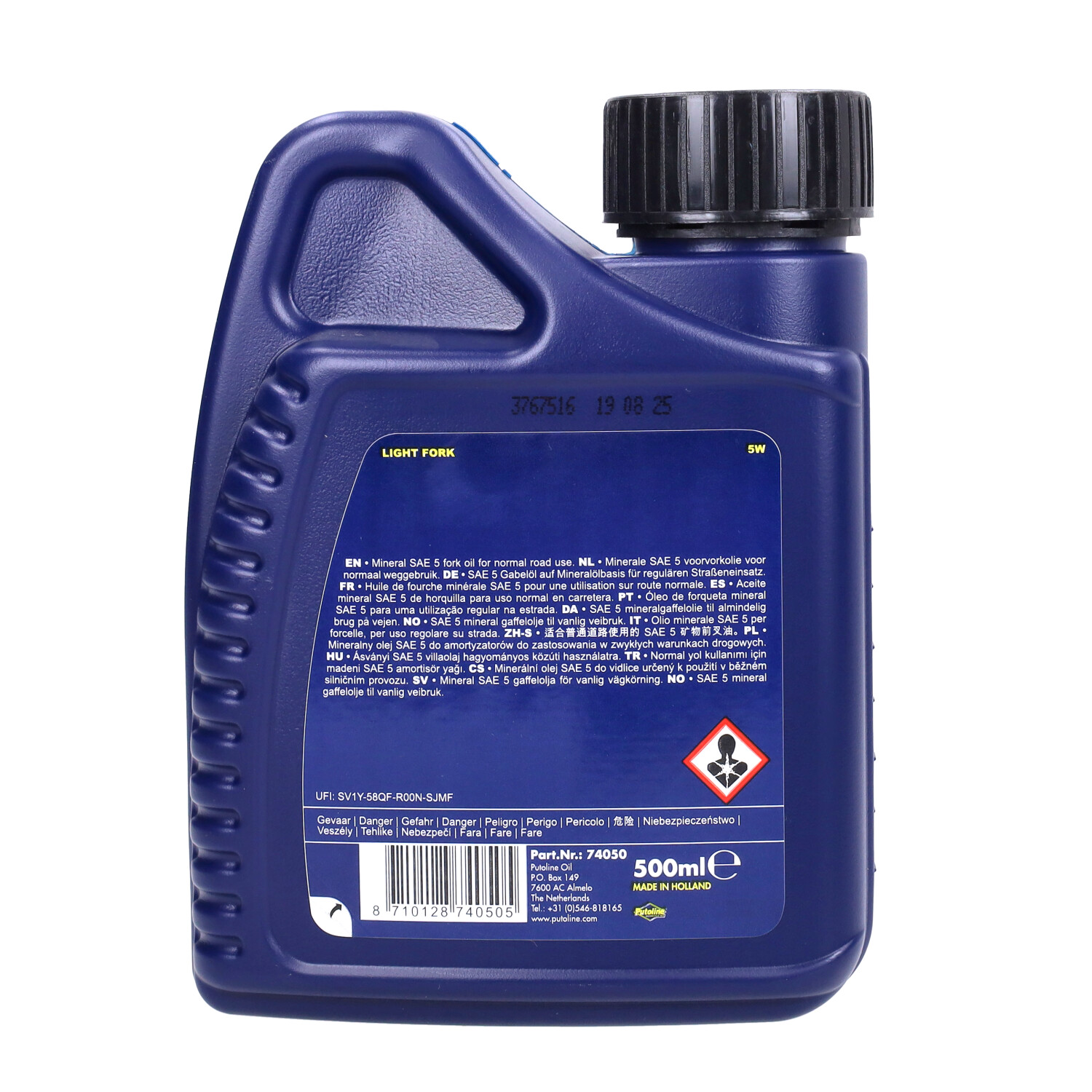 Voorvorkolie Putoline Sae-5w Light 500ml Fles 74050 - Afbeelding 3