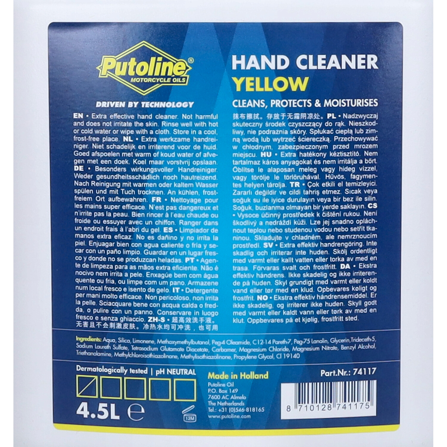 Handzeep Putoline Korrel 4.5l Geel 74117 - Afbeelding 3