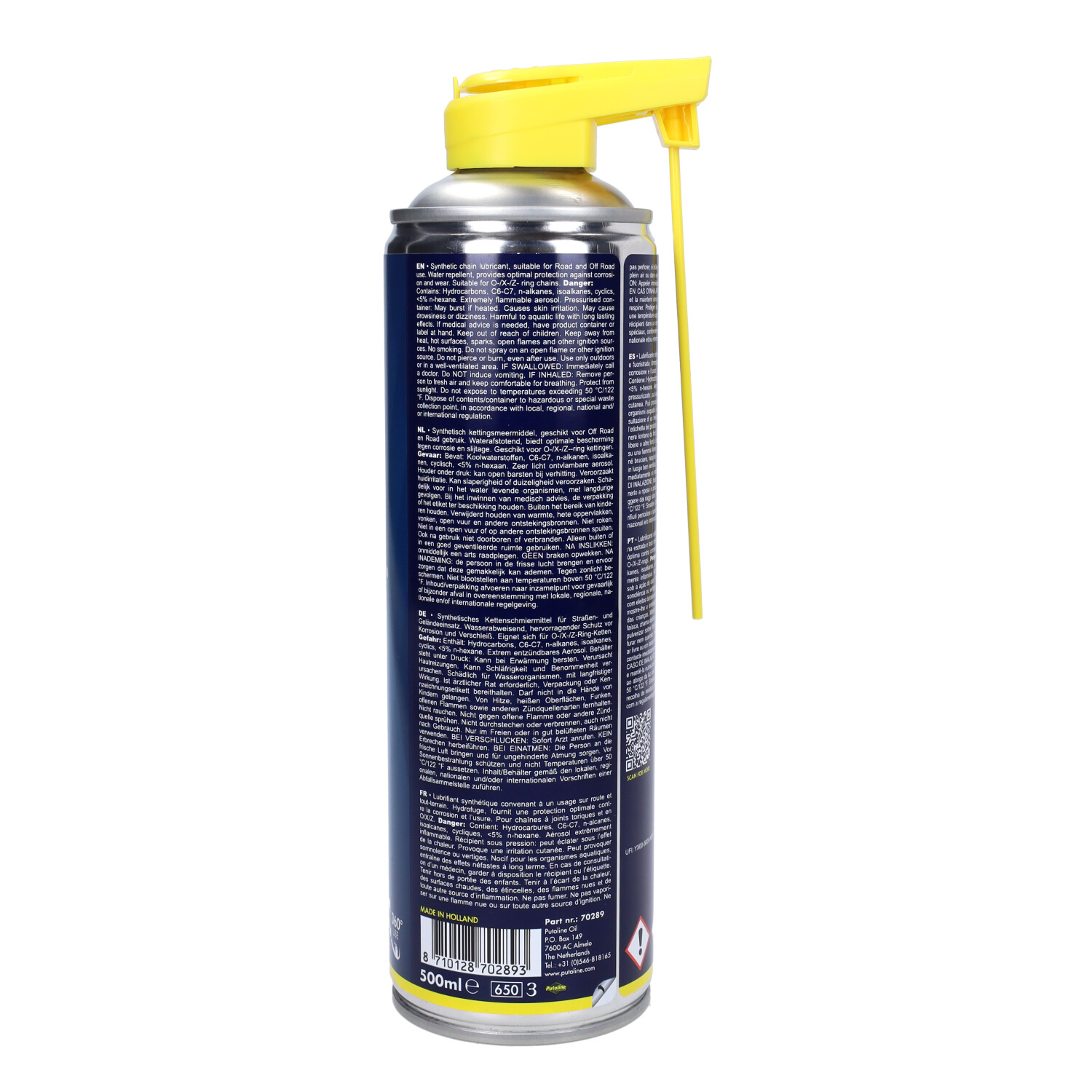 Kettingspray Putoline o/x/z-ring synth. 500ml 70289 - Afbeelding 3