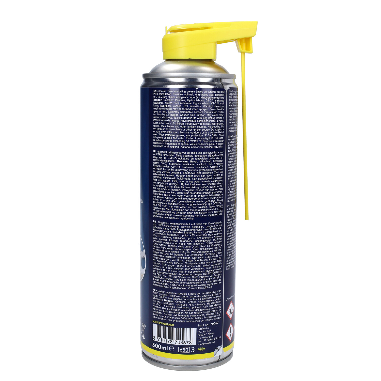 Kettingspray Putoline Keramisch O/x/z-ring White 500ml Spuitbus 70367 - Afbeelding 3
