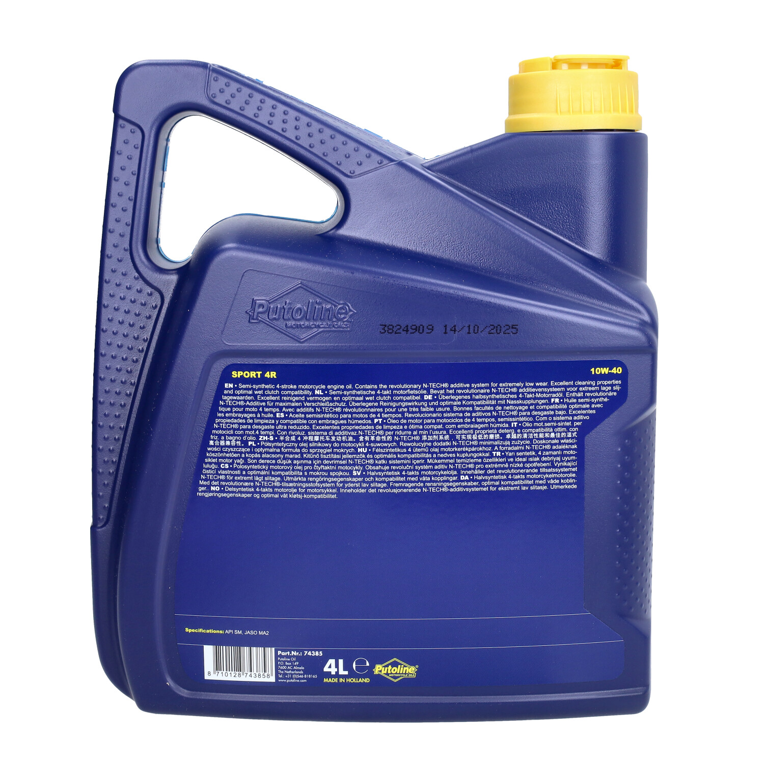 Motorolie Putoline 10w40 Sport 4 R 4l Fles 74385 - Afbeelding 3