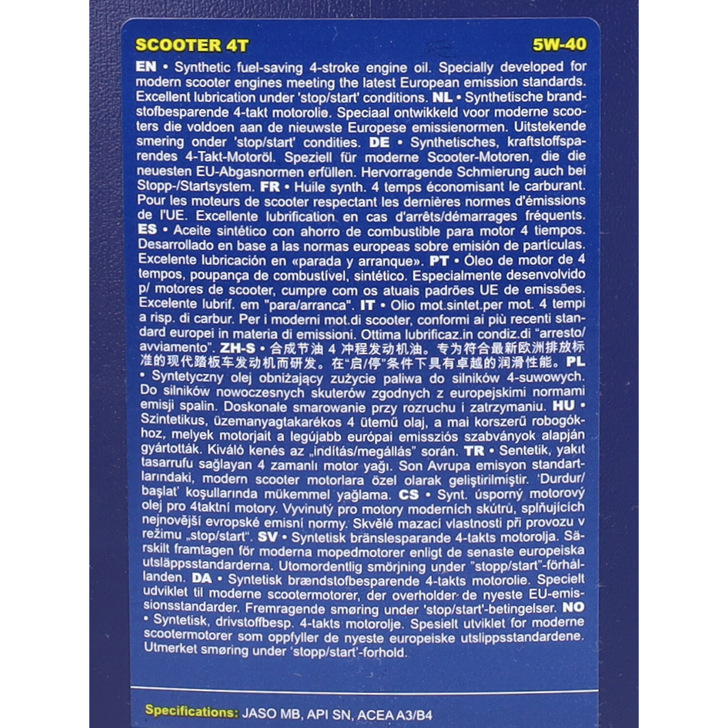 Motorolie Putoline 5w40 Synthetisch Scooter 1l Fles 70424 - Afbeelding 3