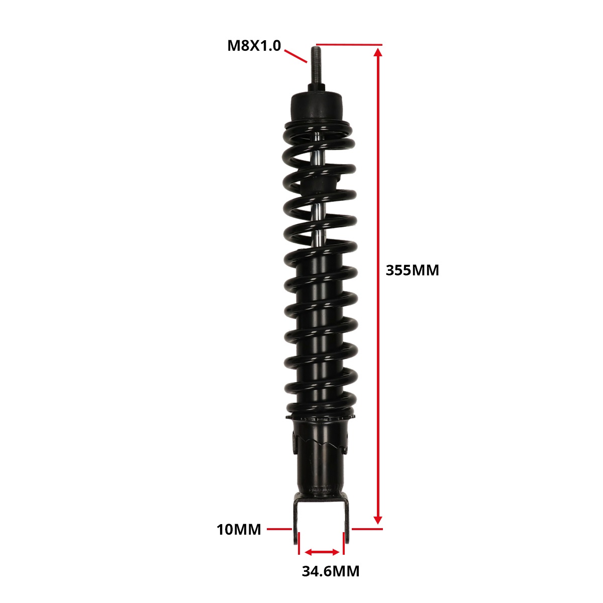 Schokbreker Achter 330mm Zwart Lxv, Runner, Zip2000, Et2, Et4, Lx - Afbeelding 5