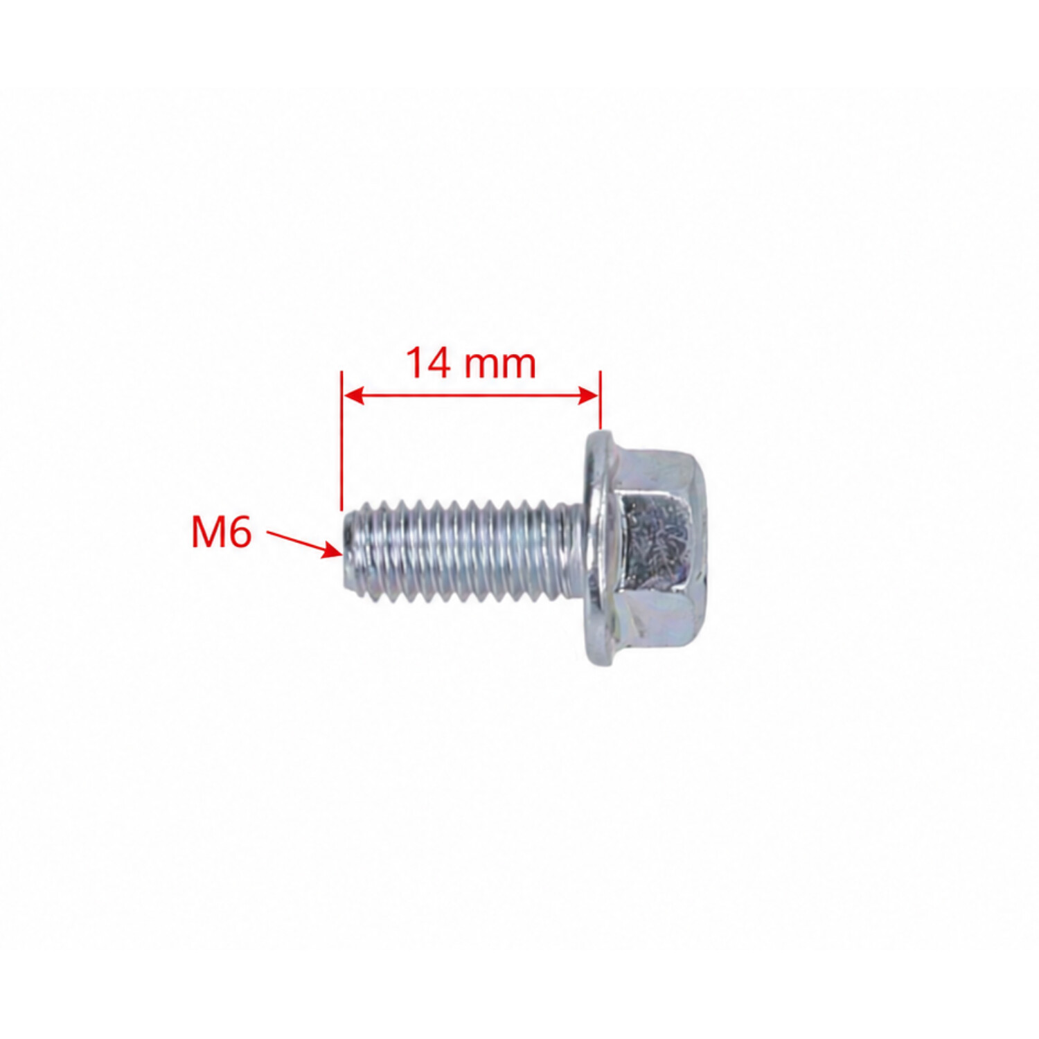 Bout Oliepomp Euro-2/4/5 M6x14mm Lx, Mp3, Runner, Gts Alle Mod., Gtv, Primavera, Sprint, Zip B016426 - Afbeelding 2