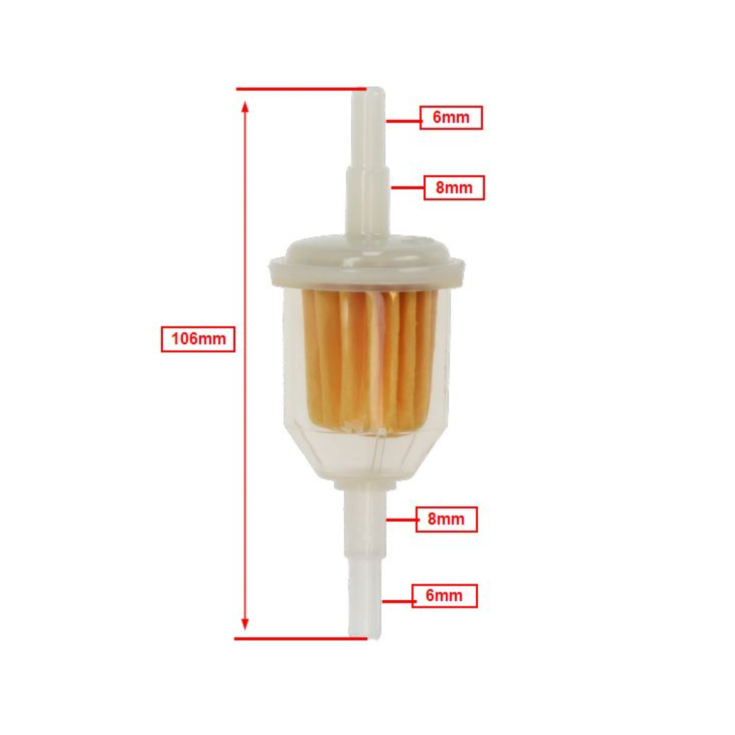Benzinefilter 6/8mm Papier - Afbeelding 3