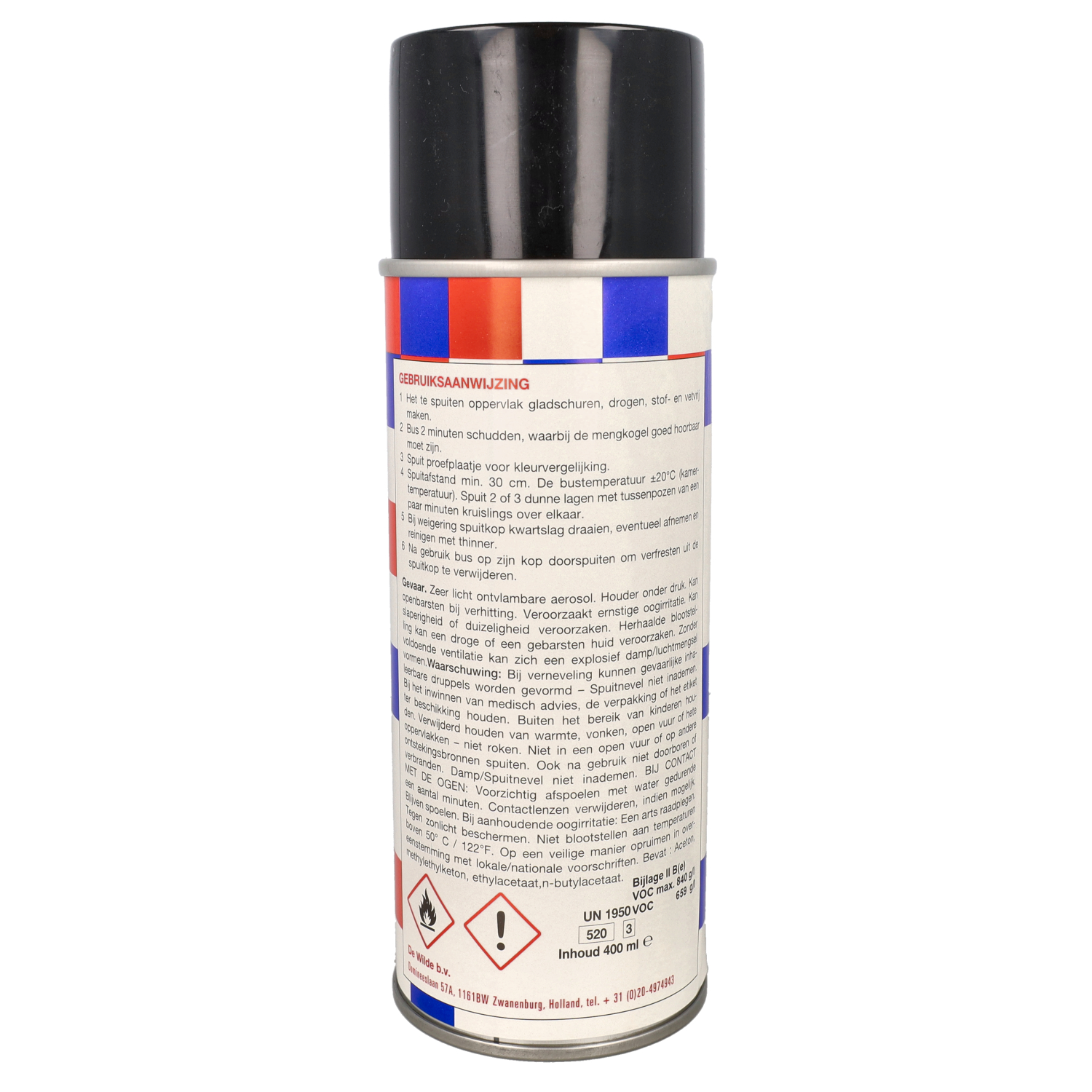 Spuitlak Quick 400ml Spuitbus Zwart Glans - Afbeelding 3