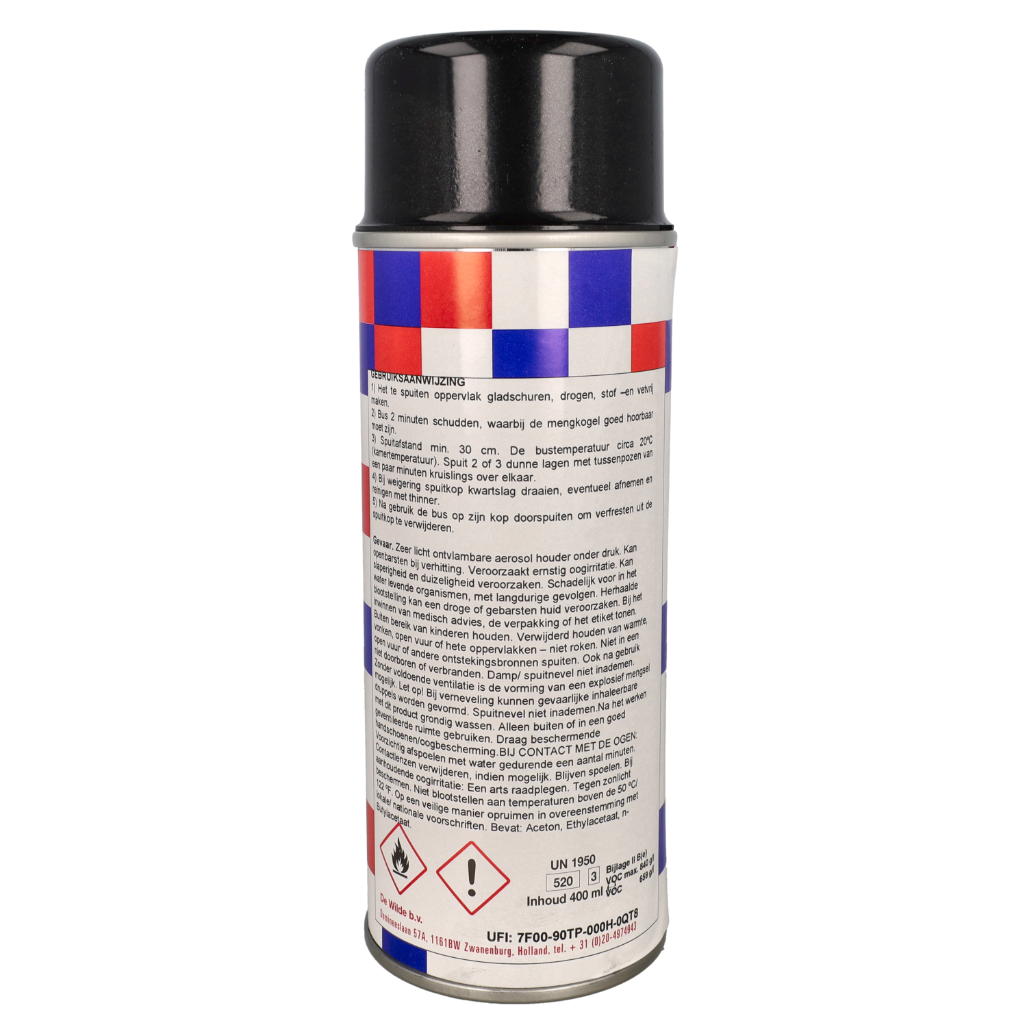 Spuitlak Quick 98/a Zwart Vespa 400ml Sprint, Fly, Gts, Primavera, Vespa Lx - Afbeelding 3