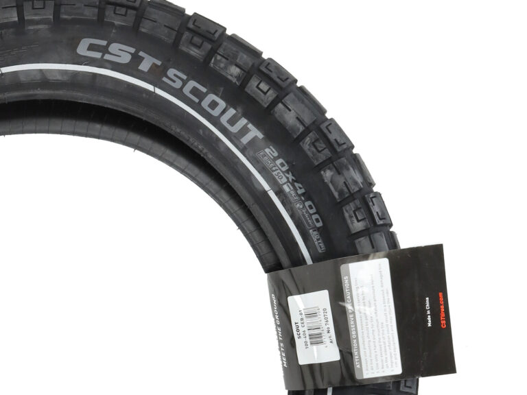 Buitenband Cst + Reflectie Scout 20x4.0 Zwart Fatbike