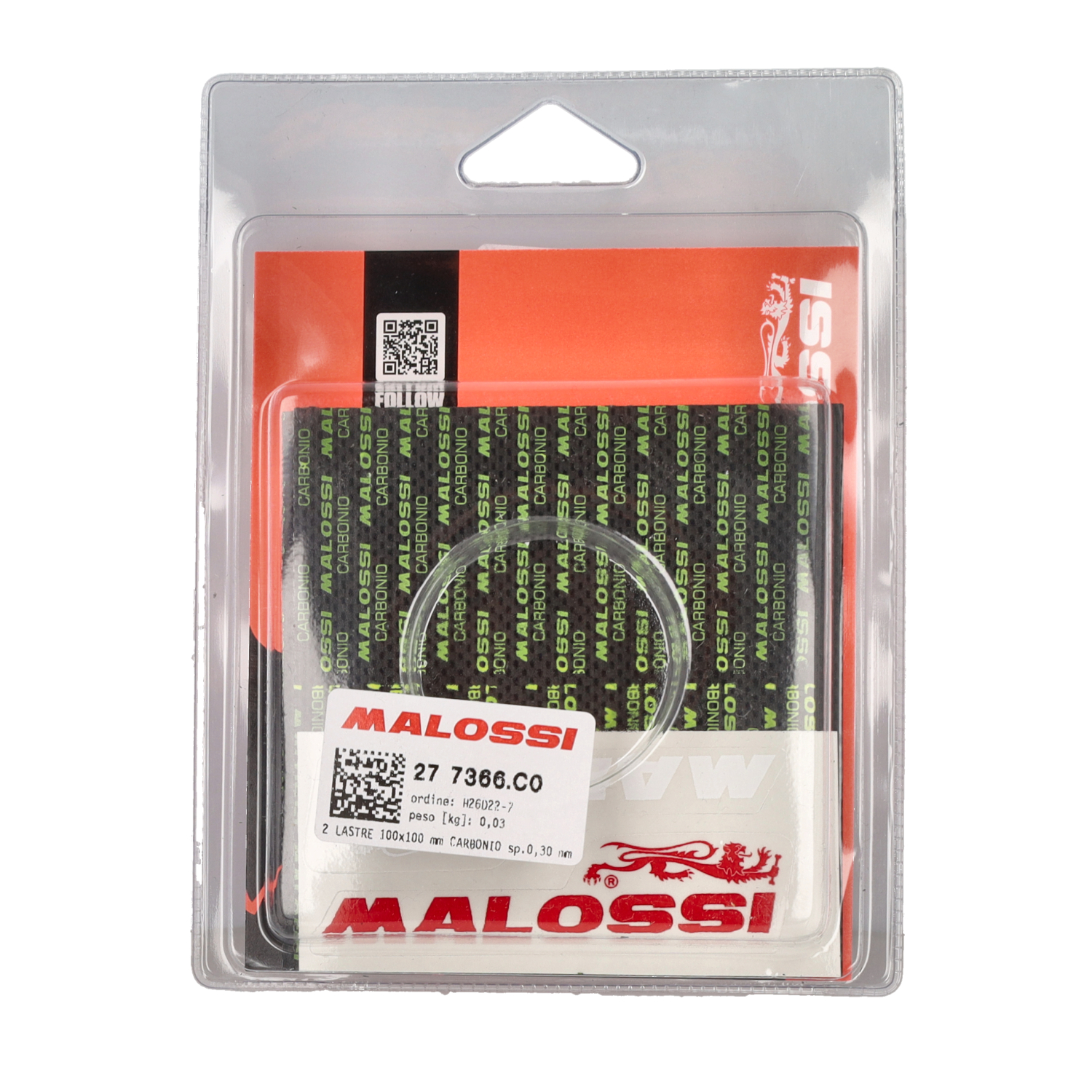 Membraanplaat Malossi Mhr 100x100x0.3mm Carbon 2 Stuks 277366.c0 - Afbeelding 3