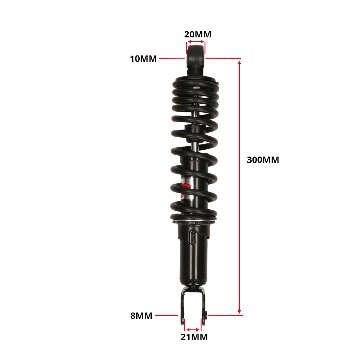 Schokbreker Yss Pro-x Serie 300mm Zwart Kymco, Minarelli, Peugeot, Sco Gy6, V-clic - Afbeelding 5