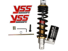 Schokbreker Yss + Gastank G-serie 280mm Zwart/goud Minarelli, Peugeot