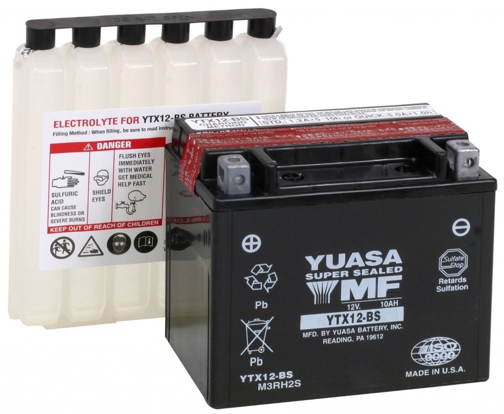 Accu Yuasa Ytx12-bs Onderhoudsvrij O.a. Vespa Gts