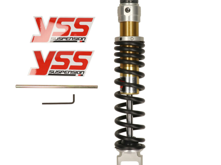 Schokbreker Yss Gasgevuld E-serie Achter 310mm Zwart/goud Gilera Runner, Zip 2t , Zip 4t, Zip2000sp