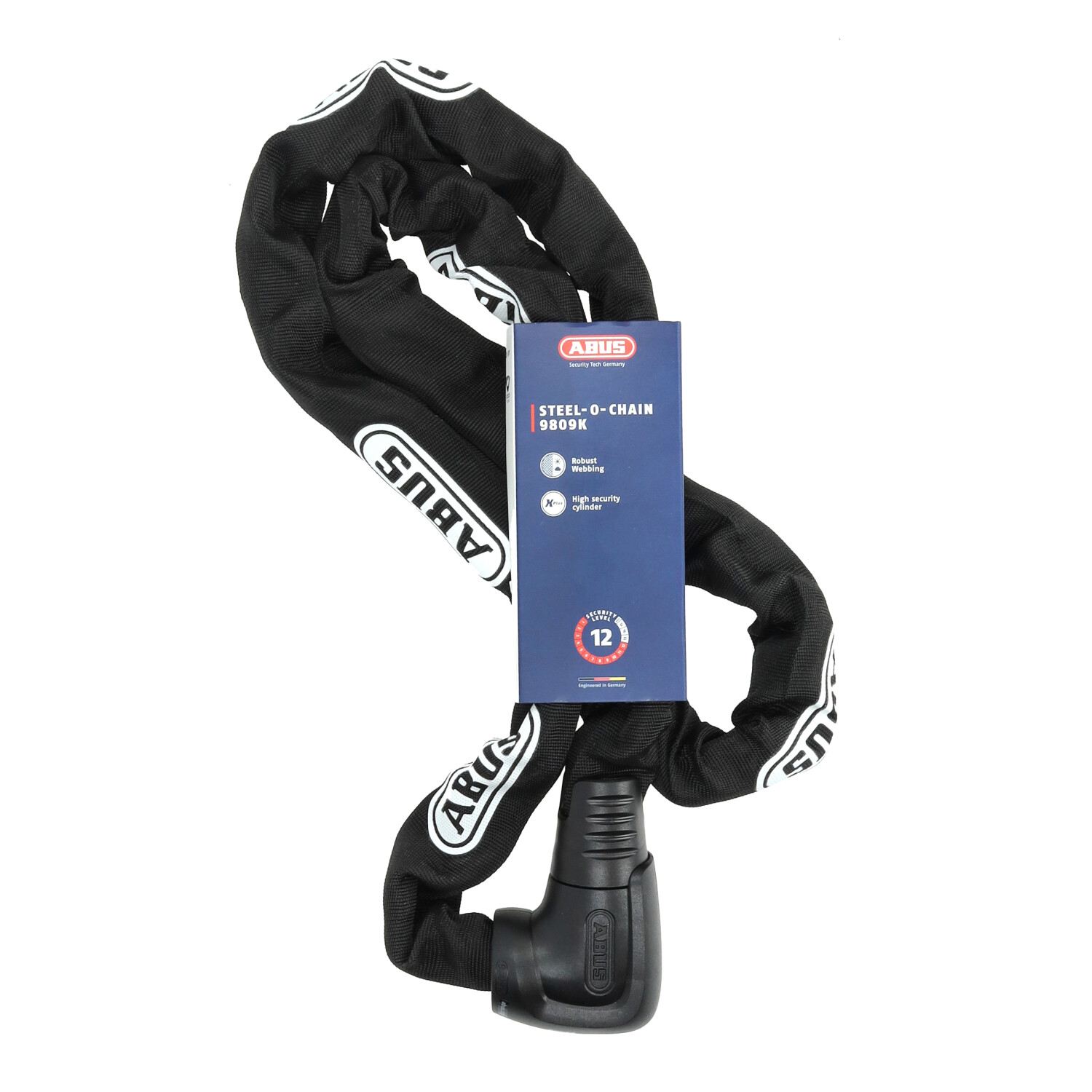 Kettingslot Abus Art 2-sterren Steel-o-chain Vaste Kop 170cm Zwart 9809/170 - Afbeelding 3