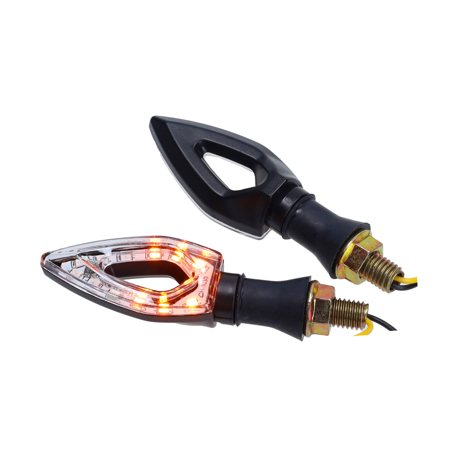 Knipperlichtset Dmp Led Mini 12 Leds Matrix (verloop) Bromfiets/motor Model Punt Zwart Universeel - Afbeelding 2