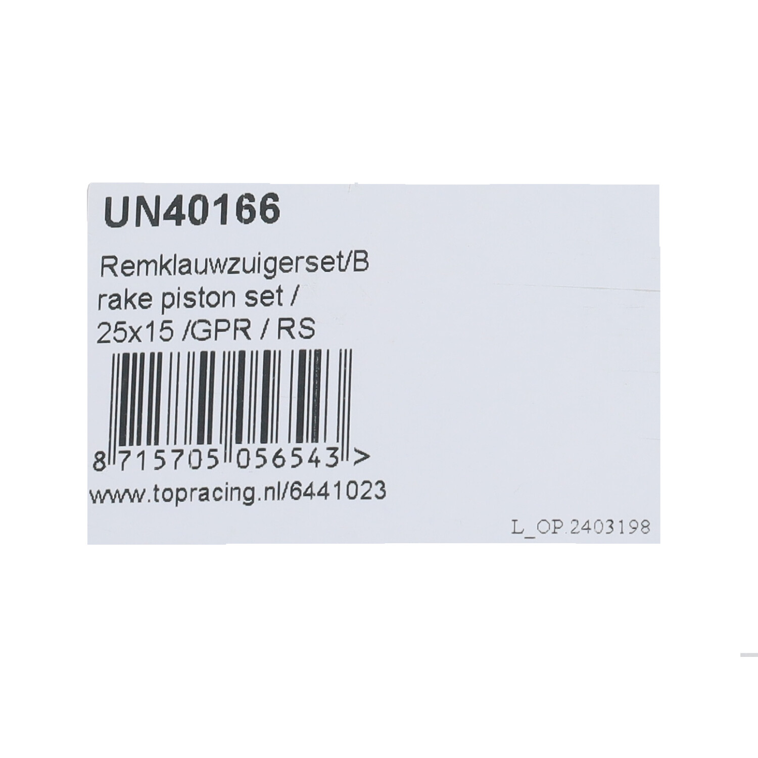 Revisieset Jasil Remklauw 25x15mm Gpr, Rs50, Senda - Afbeelding 3