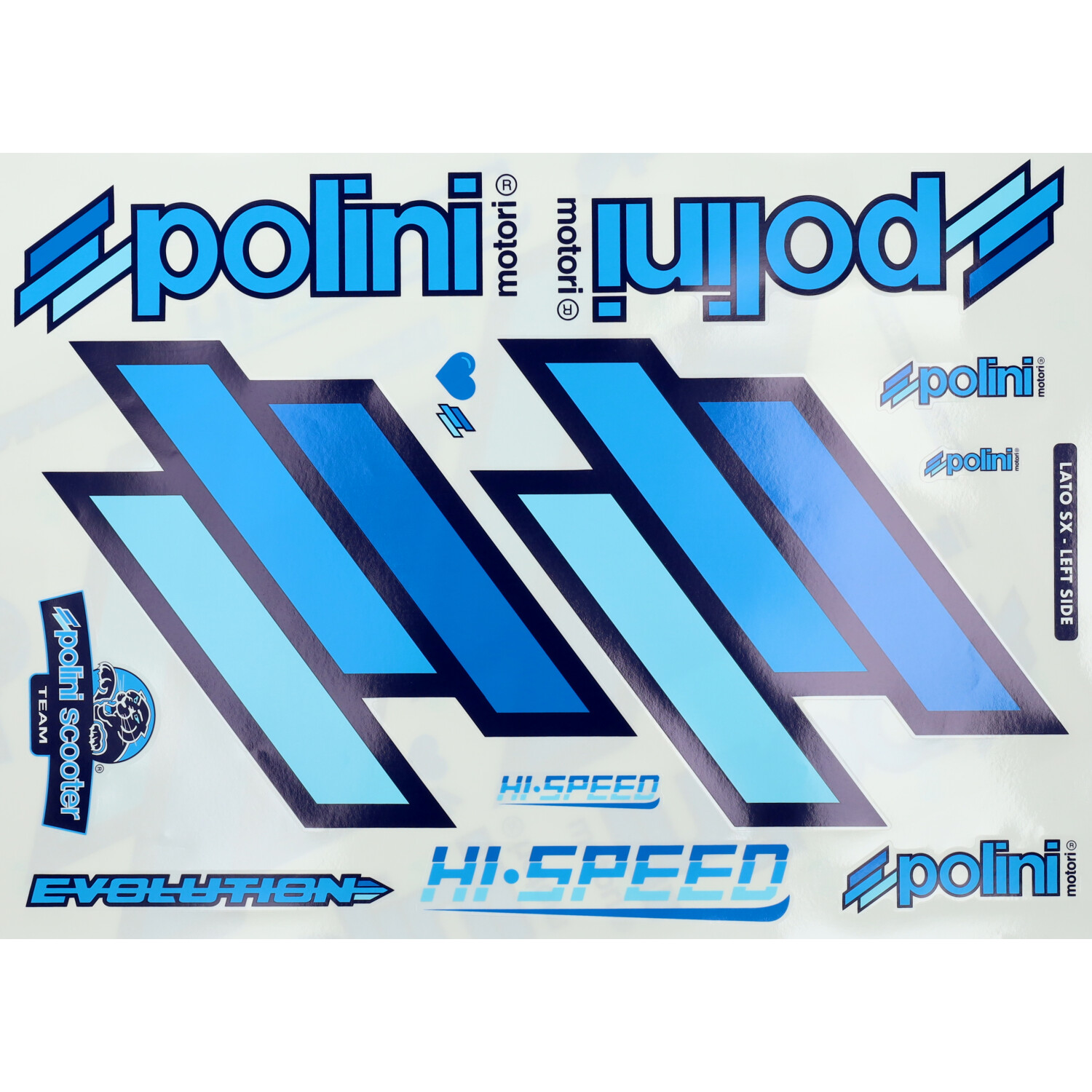 Stickervel Polini Set Team 48x34cm Blauw 24pcs Zip Sp 225.030 - Afbeelding 2