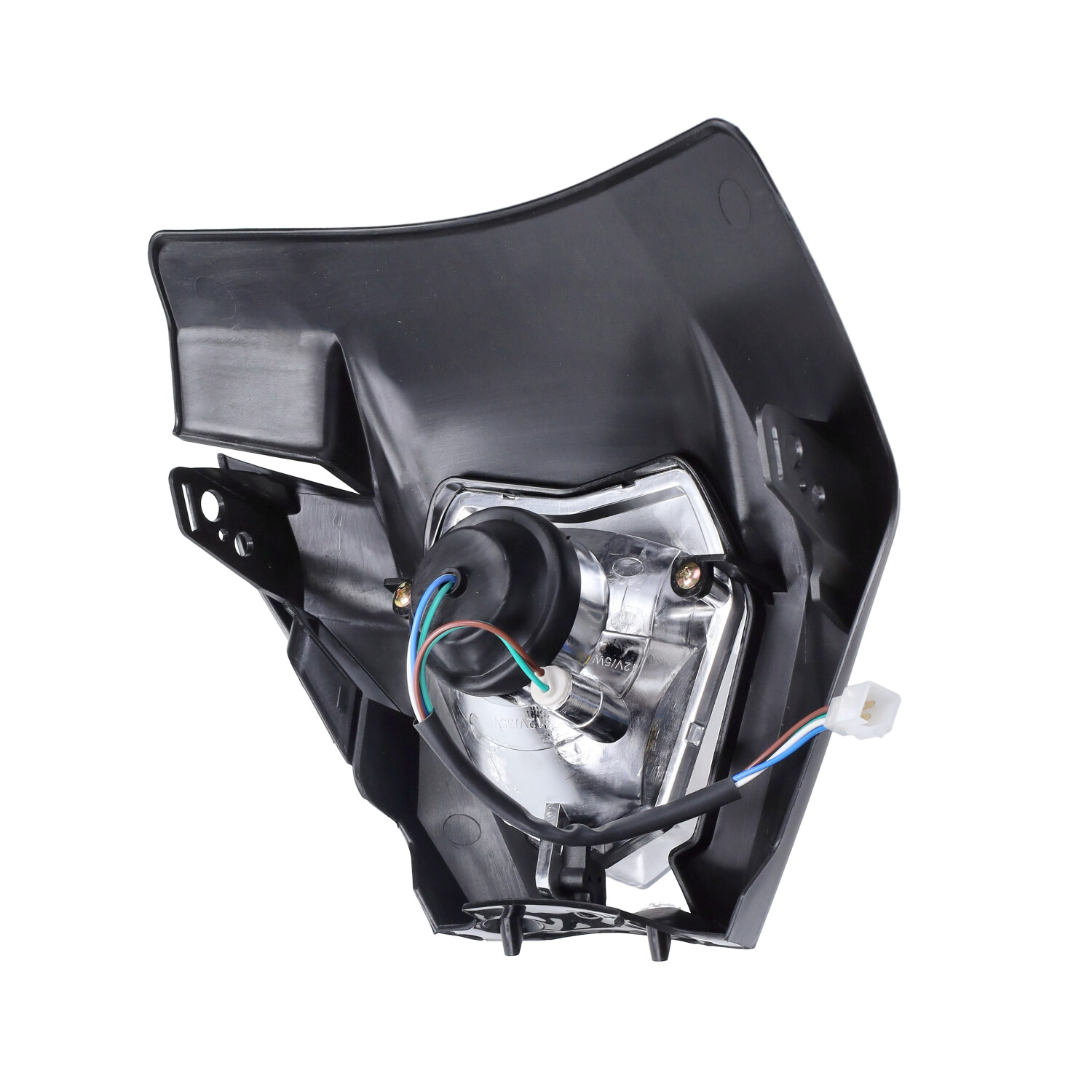 Koplampspoiler + Verlichting Type Ktm Enduro/sm O.a. Zwart Aprilia, Beta, Rieju, Senda - Afbeelding 2
